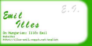 emil illes business card